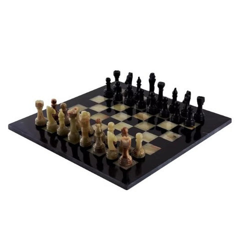 Elegantes Marmor-Schachset