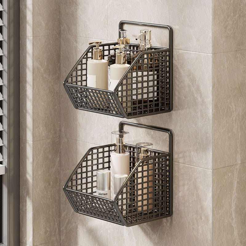 Wandmontierter Dual-Tier Gitter-Mesh Badezimmer Duschcaddy mit abtropfbaren Körben