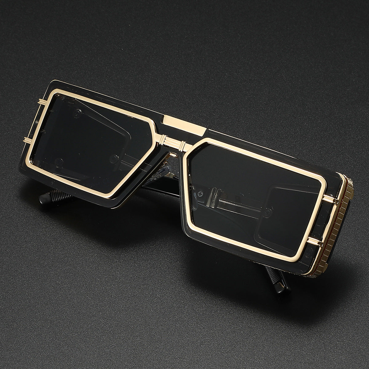 Damen Modische Designer-Sonnenbrille mit großzügigem Rahmen und stilvollem Akzent Karnz