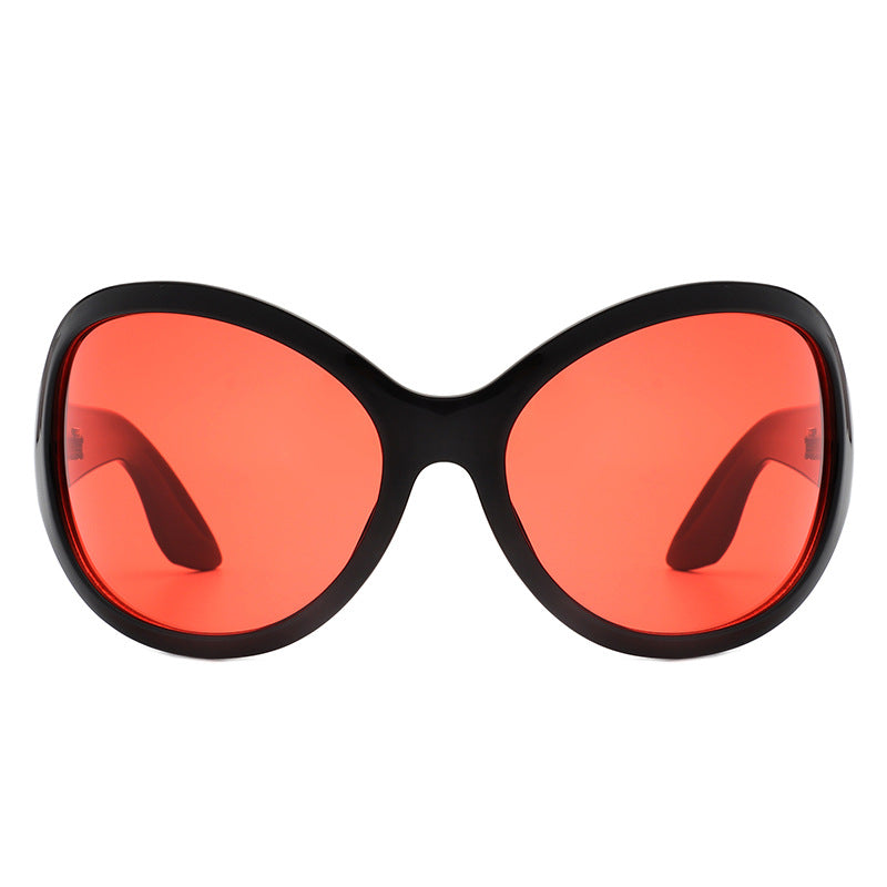 Damen Sonnenbrille im stilvollen Schmetterlingsdesign mit UV-Schutz und breitem Rahmen Karnz