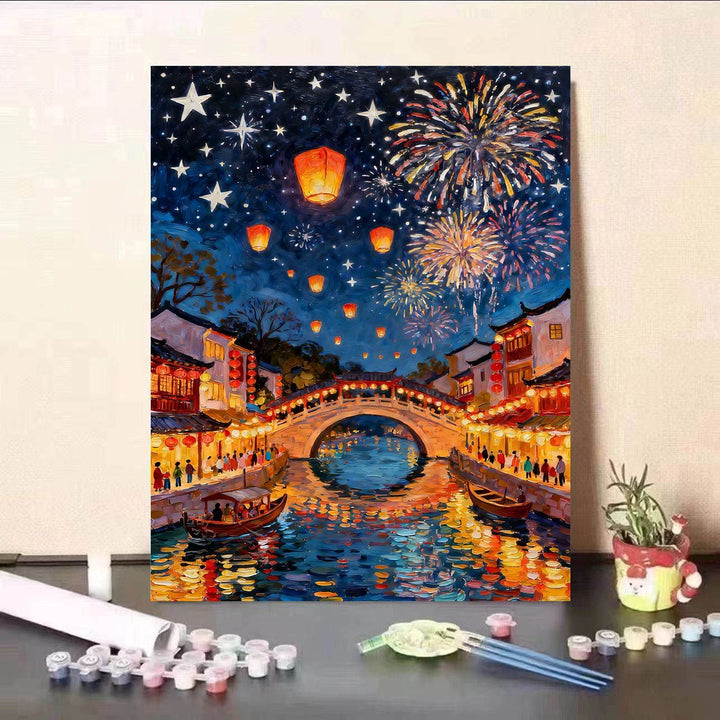 DIY Malen nach Zahlen Leinwand Kunst Kit Karnz