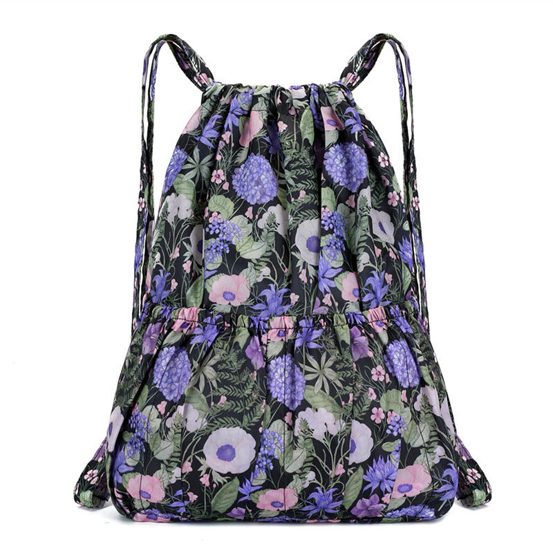 Blumenmuster Zugbeutel Rucksack Karnz
