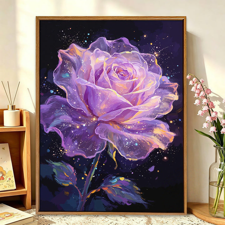 Florale Galaxie Leinwandkunst Karnz