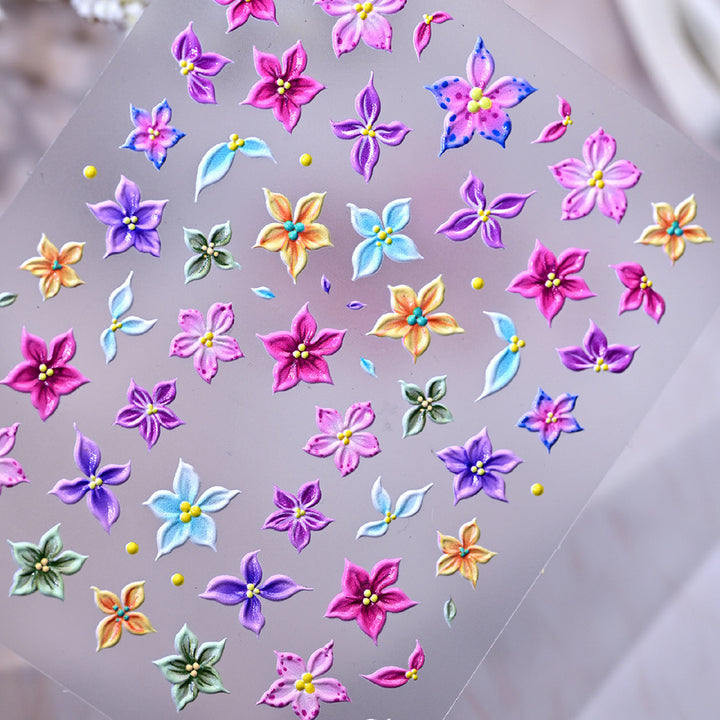 Florale Nagelkunst Dekorationsaufkleber
