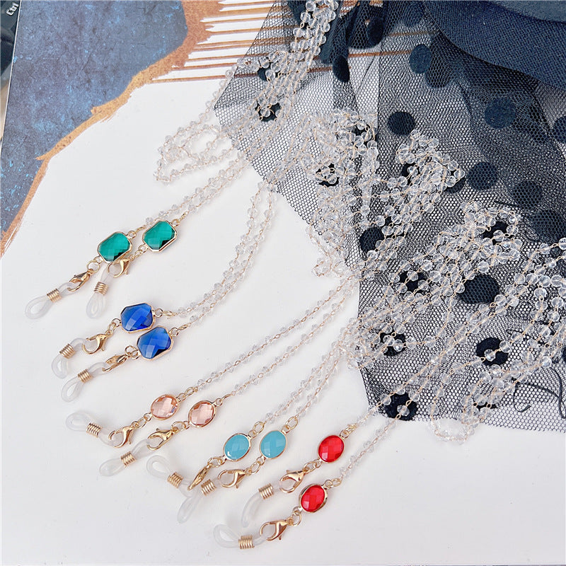 Stylische Perlen-Brillen Kette Karnz