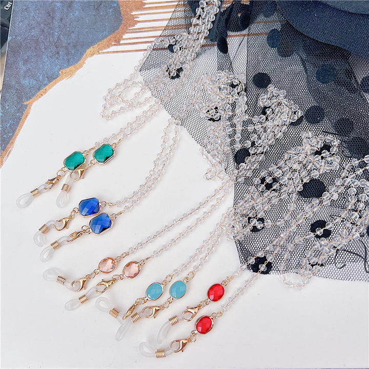 Stylische Perlen-Brillen Kette Karnz