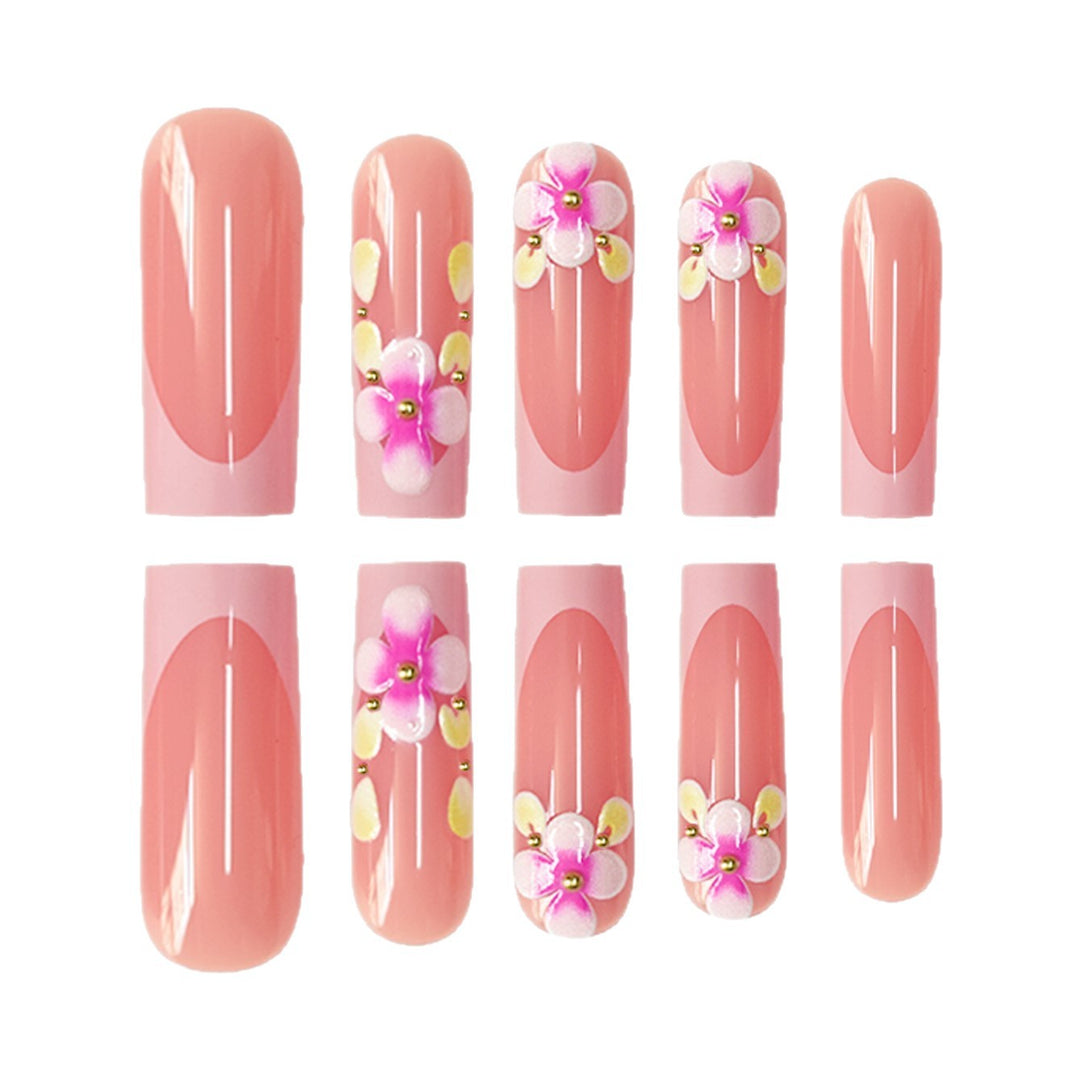Floral Verziert Nagelkunst Verlängerungen Karnz