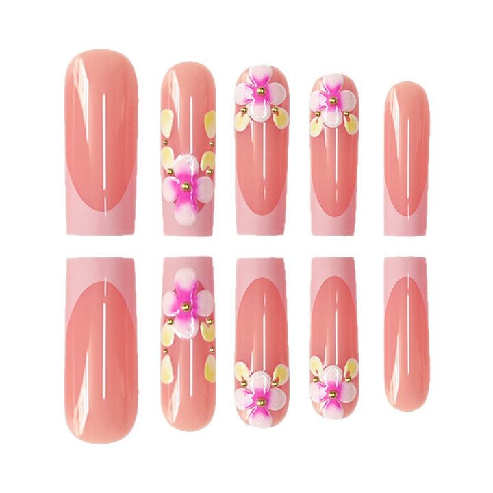 Floral Verziert Nagelkunst Verlängerungen Karnz