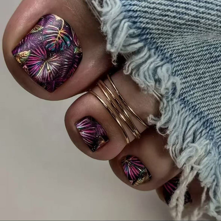 Fußnagelkunstset mit kreativen floralem Design Karnz