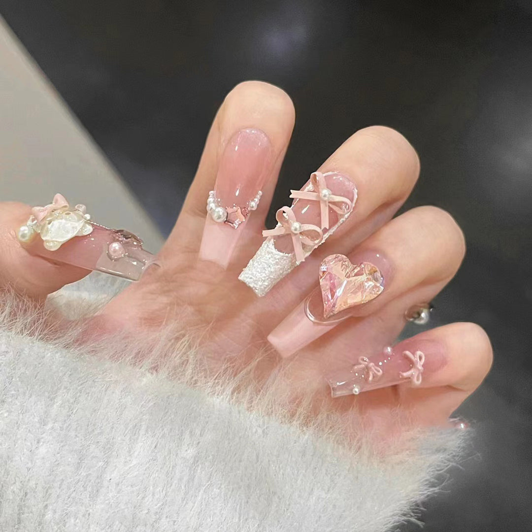 Artisan Floral Verziert Press-On Nagel Set Karnz