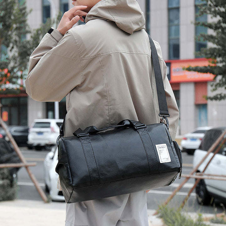Premium Leder Reise Duffel Tasche Karnz