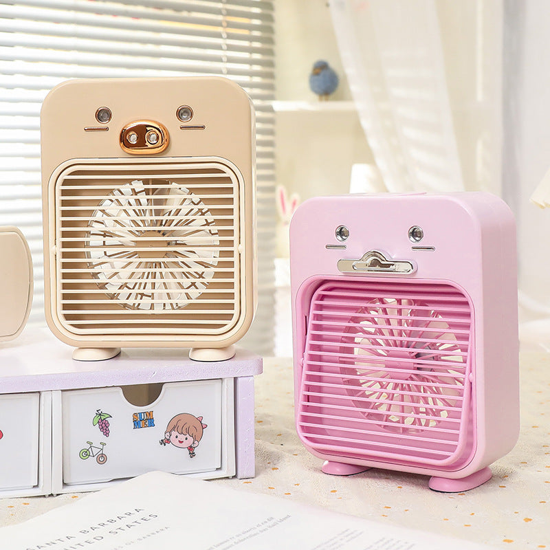 Damen Lustiger Mini-Tischventilator mit USB-Anschluss und flexibler Neigung Karnz