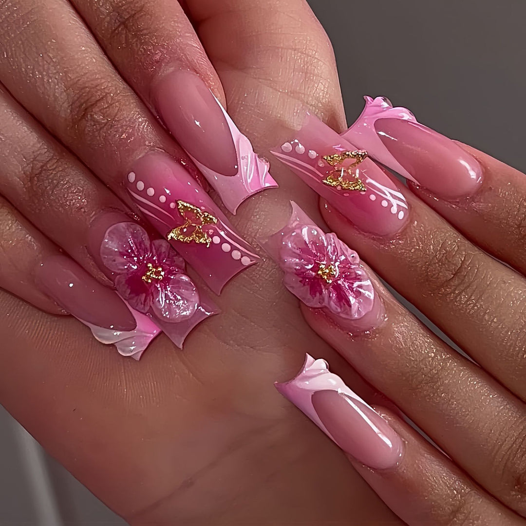 Dekorativer Press-On Nagelset Karnz
