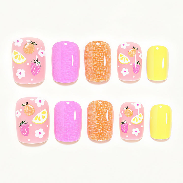 Frucht-inspiriertes Press-On Nail Art Set Karnz