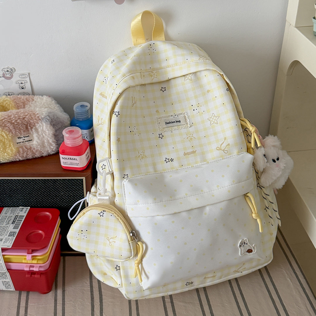 Stylischer Karostoff Casual Rucksack Karnz