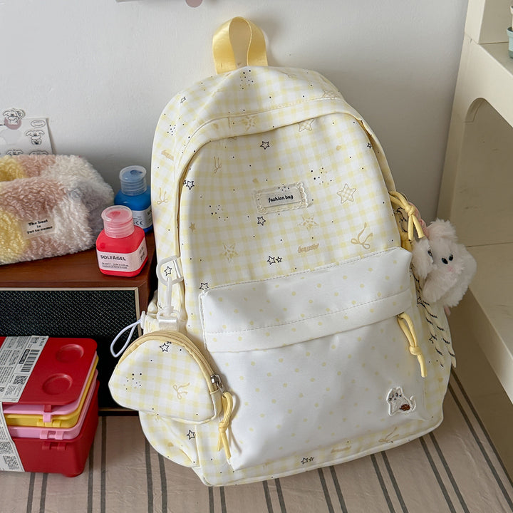 Stylischer Karostoff Casual Rucksack Karnz