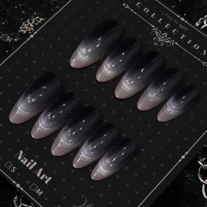 Ombre Stiletto Druck-Nageldesigns