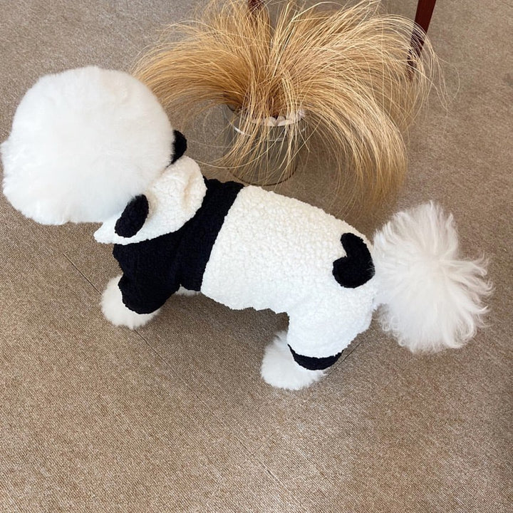 Teddy Sherpa Geschirr-kompatible Hundeweste mit kontrastierendem Herzapplikation