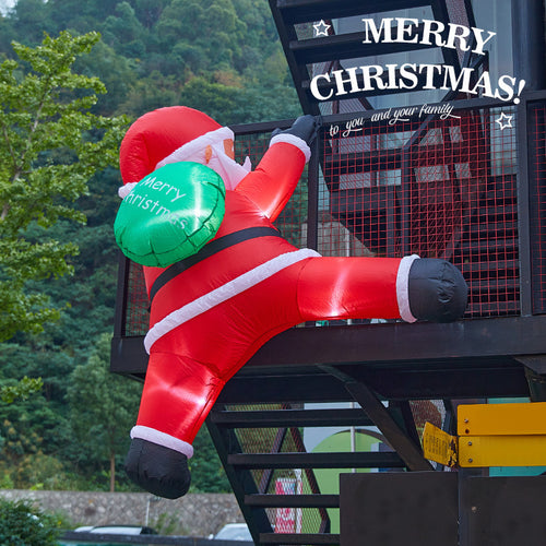 Aufblasbarer Weihnachtsmann mit Geschenken Karnz