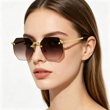 Damen stylische Sonnenbrille im modernen Oktagon-Design Karnz