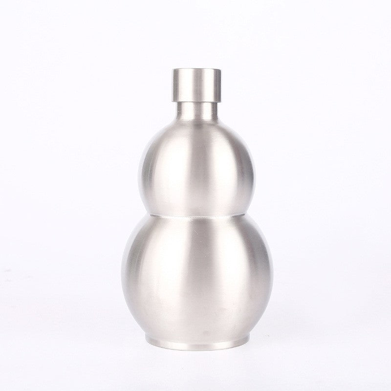 Damen Edelstahl-Wasserflasche mit trendigem Leder-Gurt Karnz