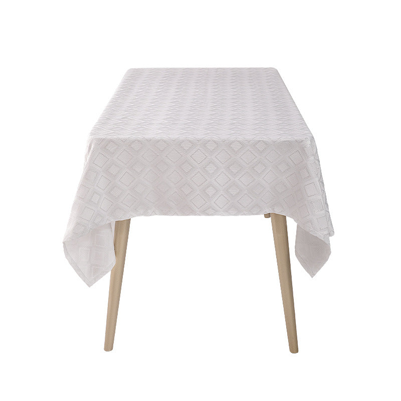 Rechteckige Jacquard-Tischdecke mit diamantgewebter Struktur