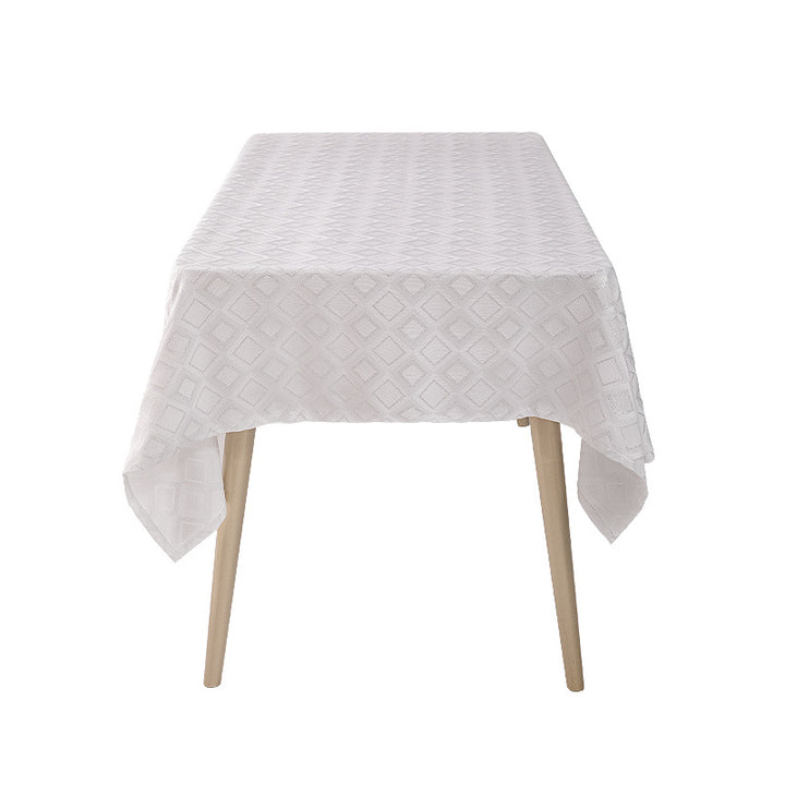 Rechteckige Jacquard-Tischdecke mit diamantgewebter Struktur