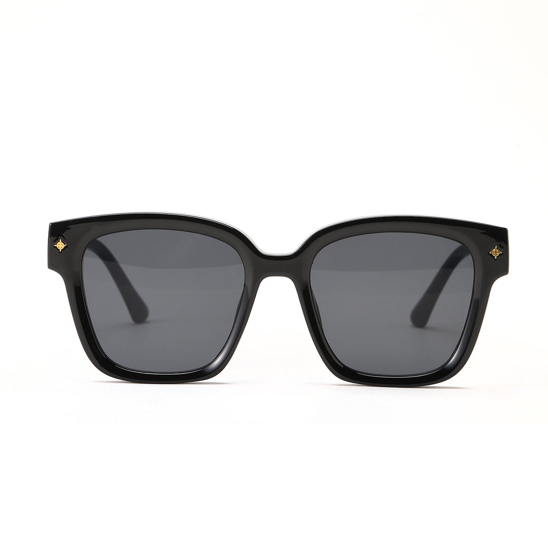 Damen modische quadratische Sonnenbrille mit transparentem Gestell Karnz