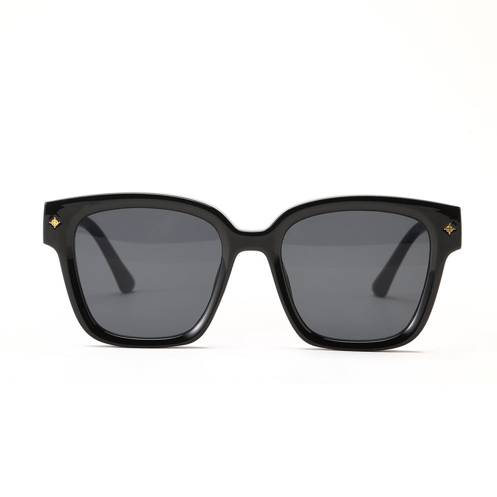 Damen modische quadratische Sonnenbrille mit transparentem Gestell Karnz