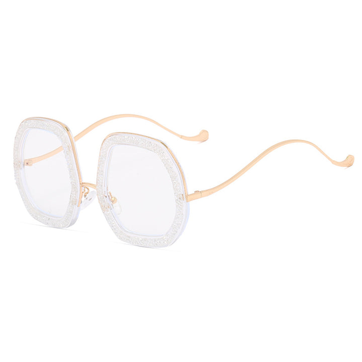 Damen extravagante Sonnenbrille mit funkelndem Rahmen Karnz
