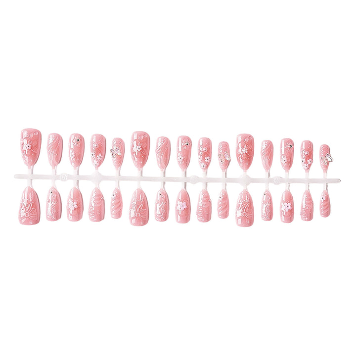 Dekorativer Floral Press-On Nagelkunst Set Karnz