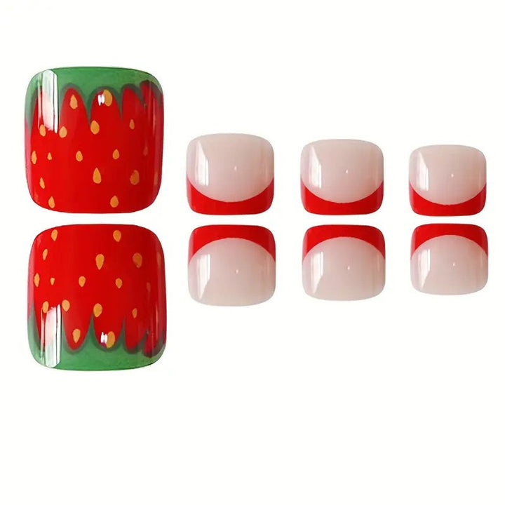 Künstlerisch Strawberry-Themen Pediküre Karnz