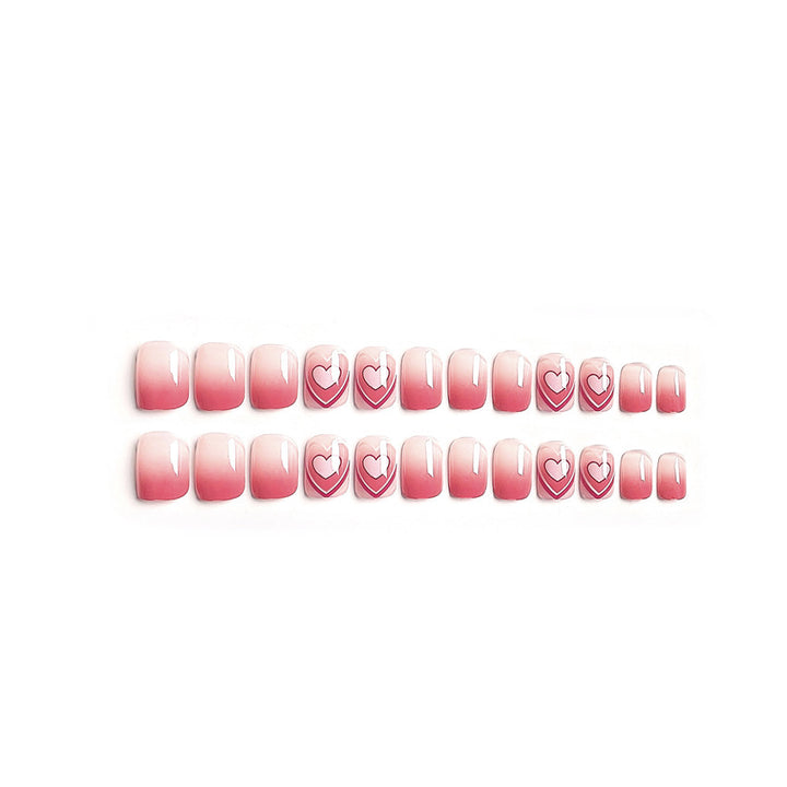 Künstlerisches Herzdesign Press-On Nail Set Karnz 178815*10mm0446