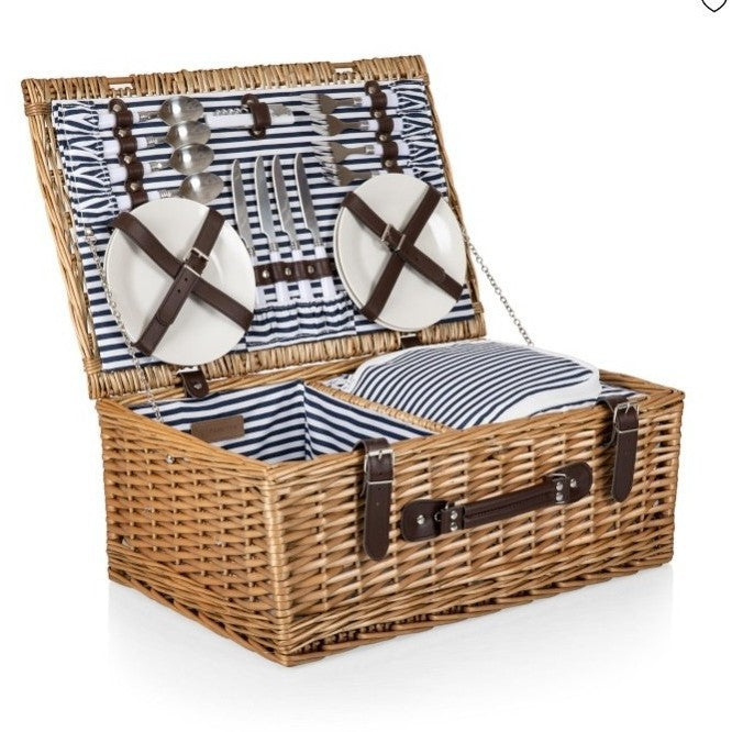Damen Picknickkorb mit integriertem Geschirrset und platzsparendem Design Karnz
