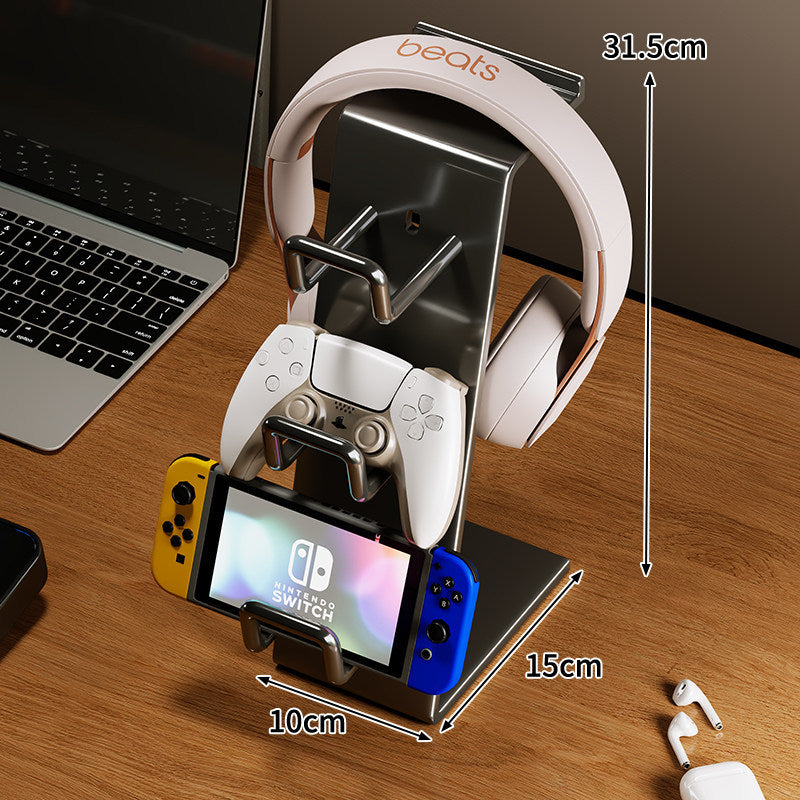 Multi-Gerät Gaming Zubehör Ständer mit Kopfhörerhaken, Controller-Station und Konsolen-Dock