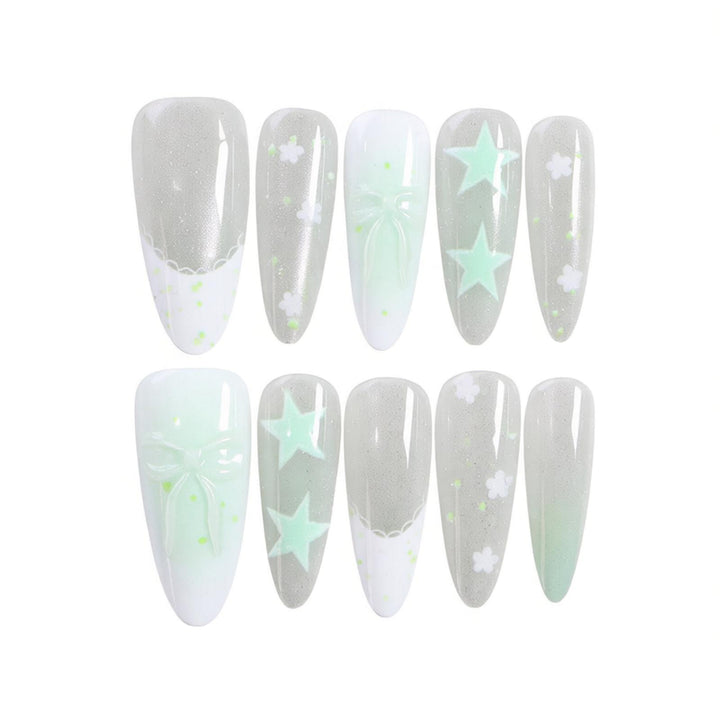 Künstlerische Fantasy Press-On Nagelkunst Karnz