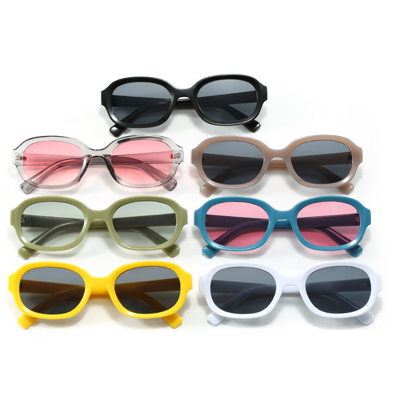 Damen modische Geometrische Sonnenbrille mit UV-Schutz Karnz