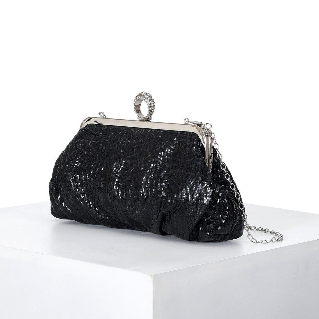 Vintage-inspirierte strukturierte Abend-Clutch