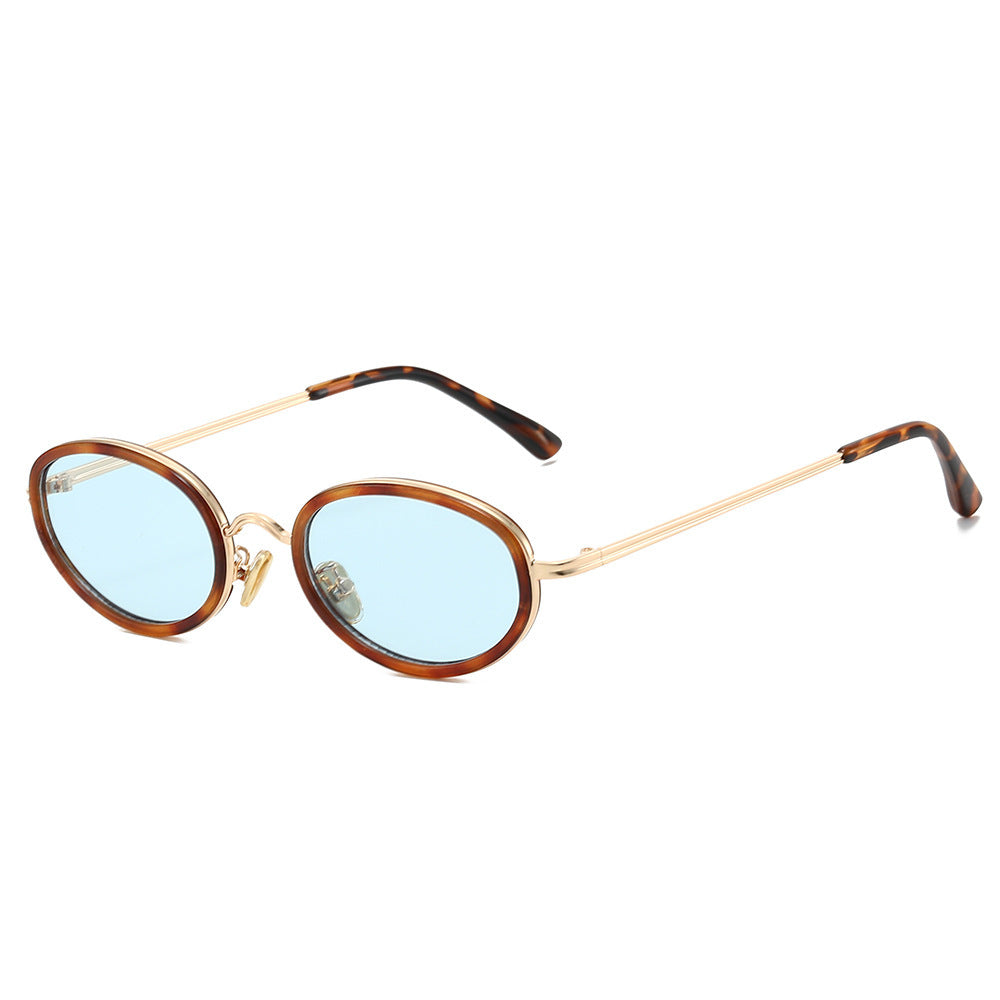 Damen modische Sonnenbrille mit hochwertigem Rahmen und runden Gläsern Karnz