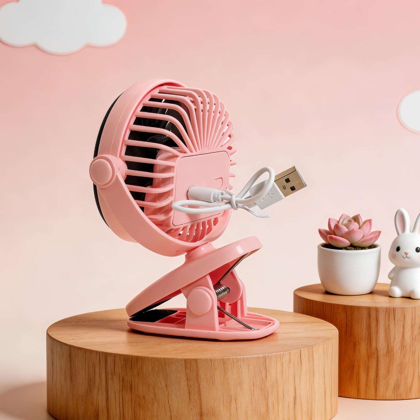 Damen Tragbarer Handventilator mit kreativen Tierohren Karnz