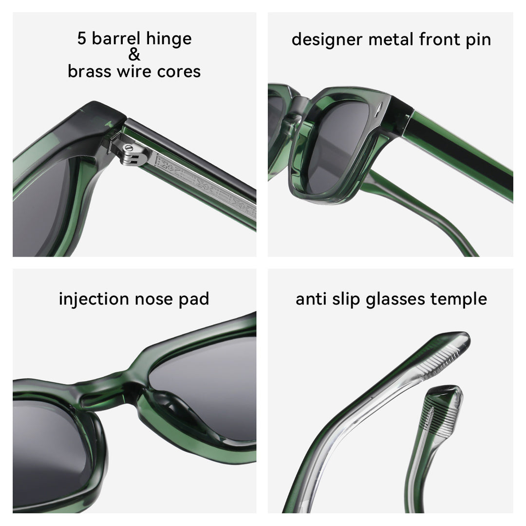 Damen modische Sonnenbrille mit quadratischem Rahmen und verlaufenden Gläsern Karnz