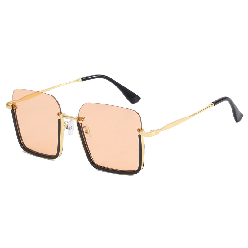 Damen oversized Sonnenbrille mit elegantem Geometrie-Rahmen Karnz