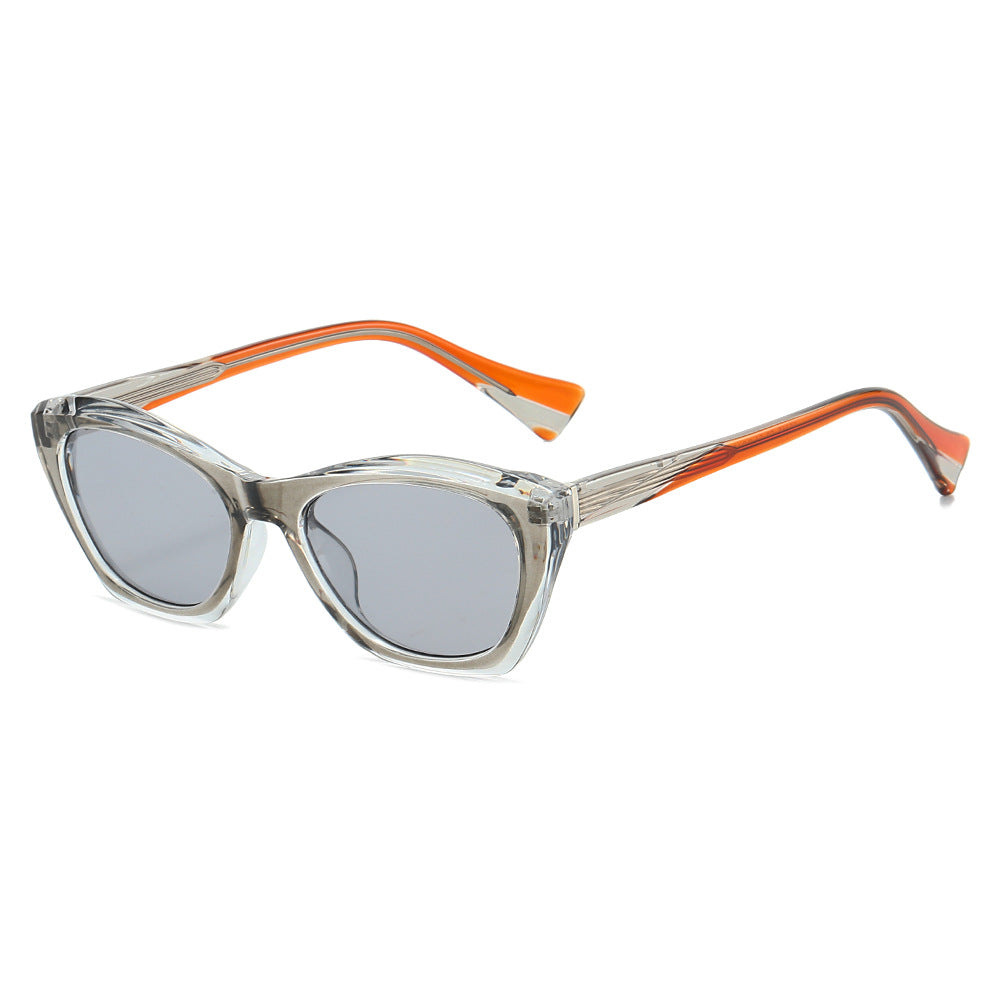 Damen Cat-Eye Sonnenbrille mit transparenten und farbigen Details Karnz