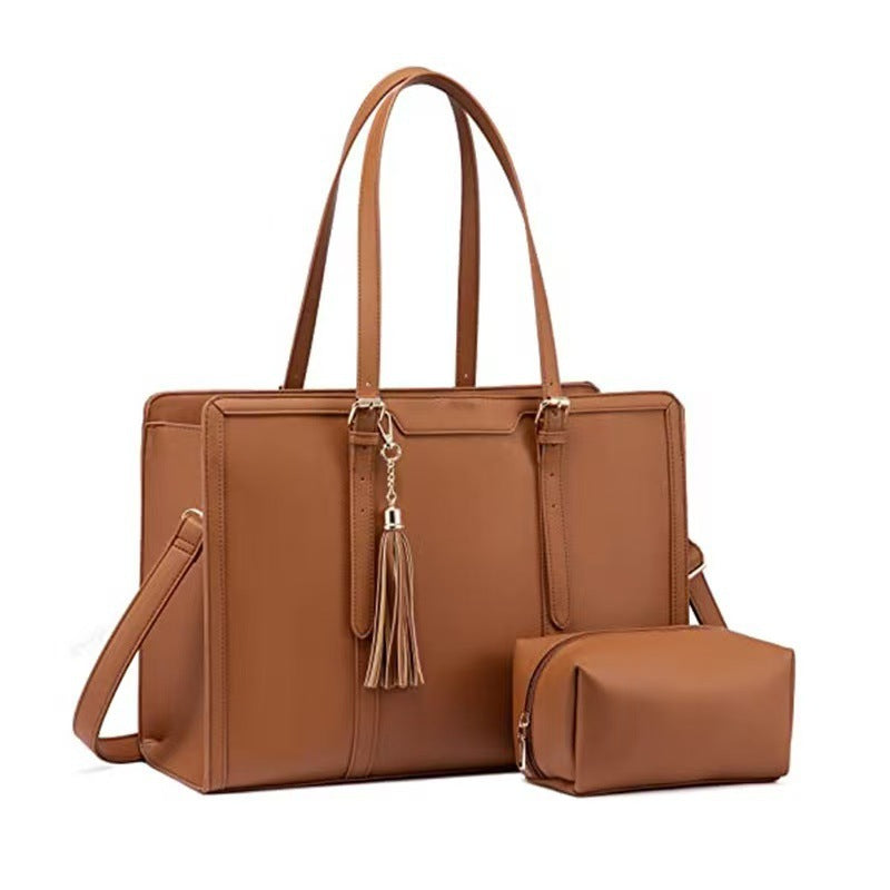 Elegante und Geräumige Handtasche mit Abnehmbarem Kosmetiktäschchen Karnz