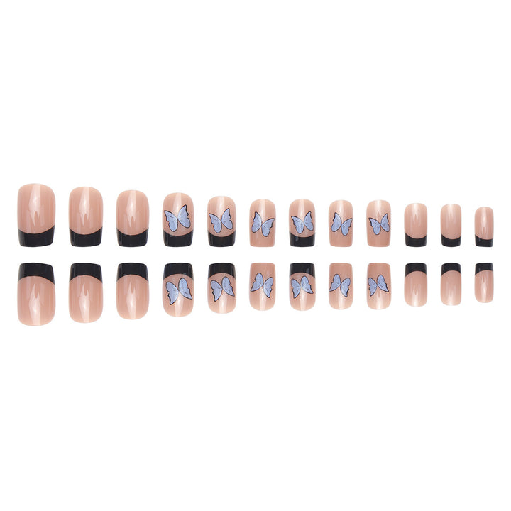 Dekorative Press-On Nagelkunst mit Schleifen-Design Karnz