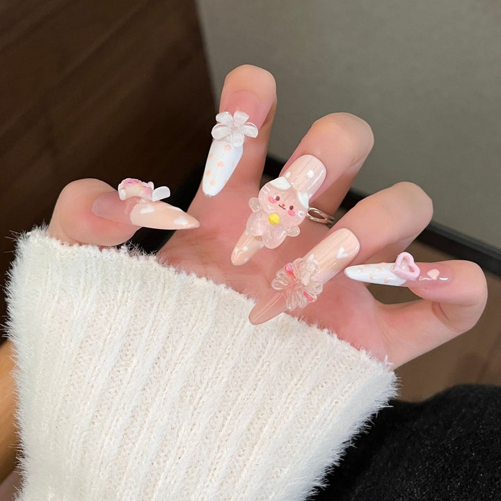 Verspielt 3D Charakter-Themen Press-On Nagelset Karnz