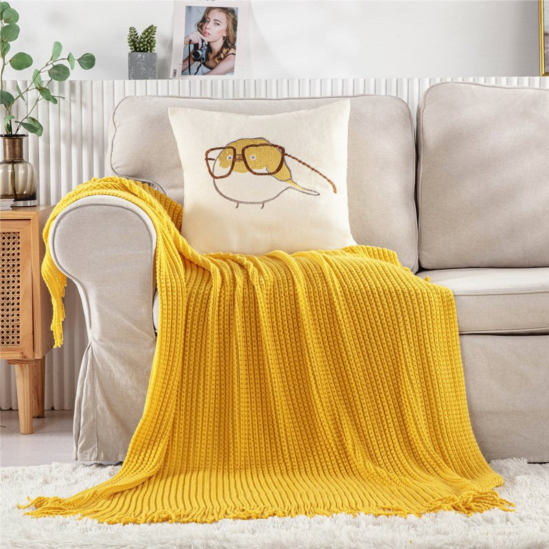 Heimdeko Gemütliche Gestrickte Decke