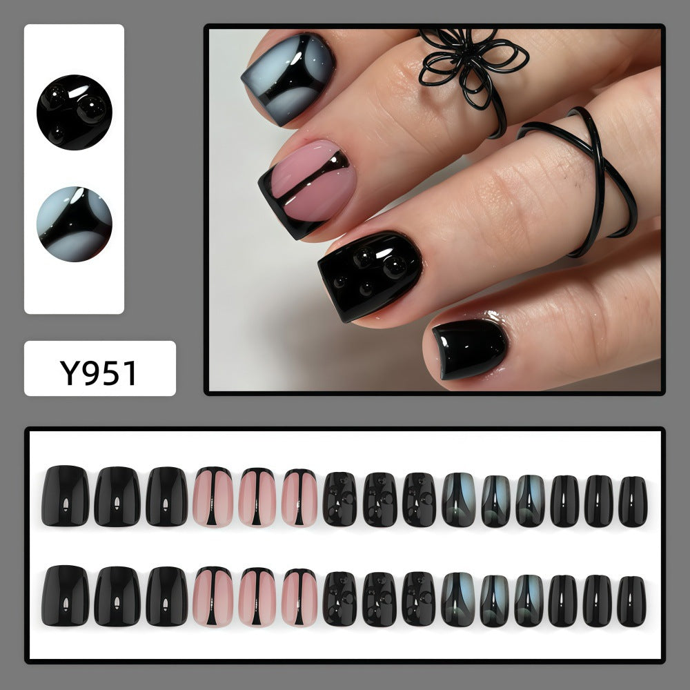 Kunstnagel Set mit Eleganten Geometrischen Designs Karnz
