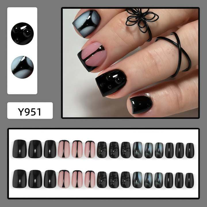 Kunstnagel Set mit Eleganten Geometrischen Designs Karnz