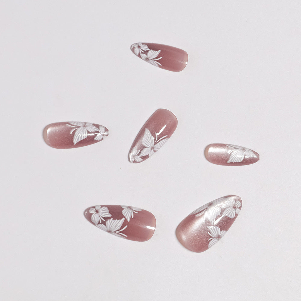 Premium Künstlerische Druck-Nagelset mit Floralen Akzenten Karnz